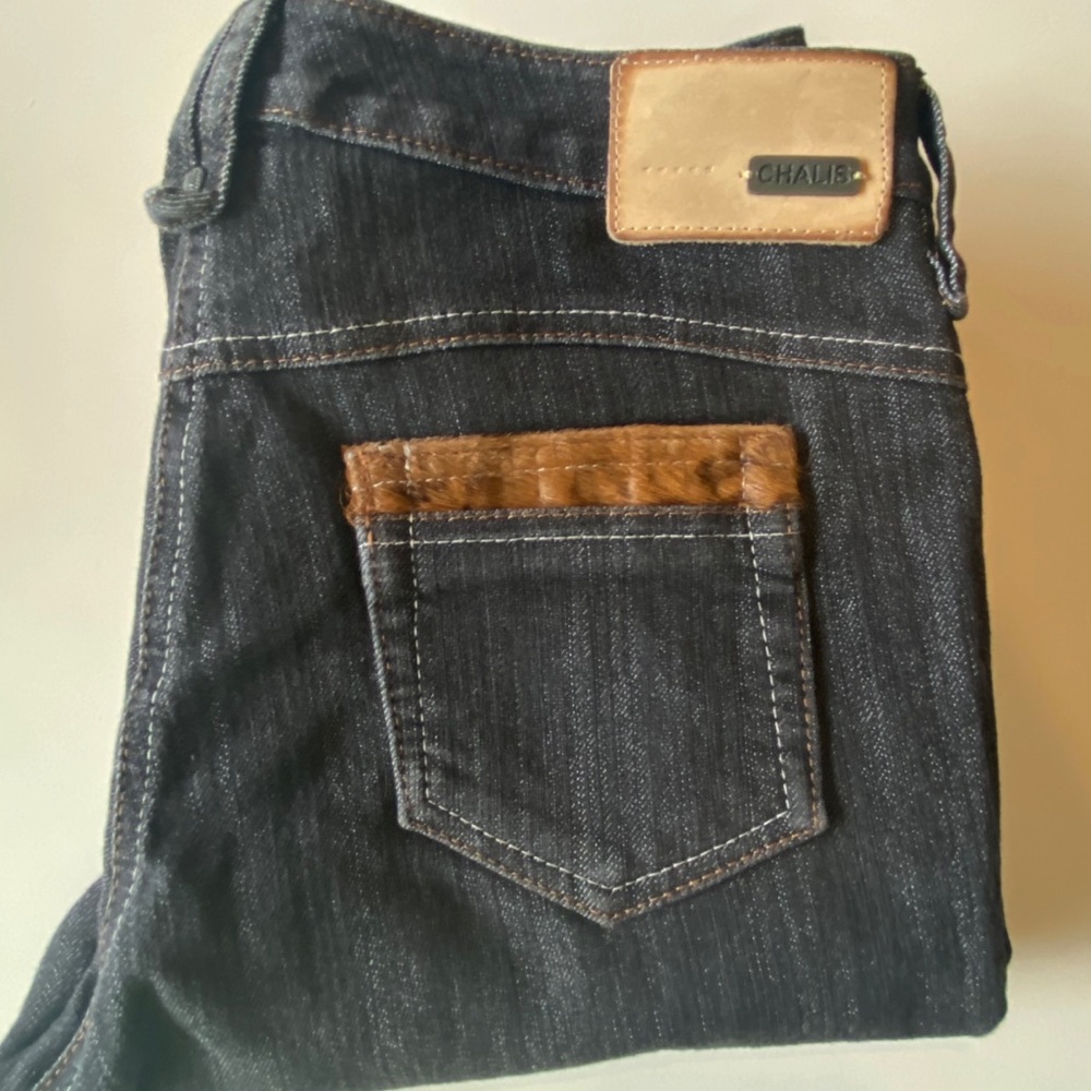 💋Chalis Straight Leg Women’s Pony Hair Jeans - Picture 2 of 8